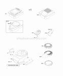 Blower HousingShrouds Diagram and Parts List for 12G802-1958-B1  Briggs and Stratton Engine